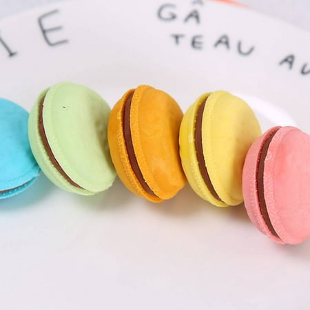 5pcs/lot Candy Color Macaroon Eraser Student Artist School Supplies Soft Rubber Sketch Office Equipment Stationery