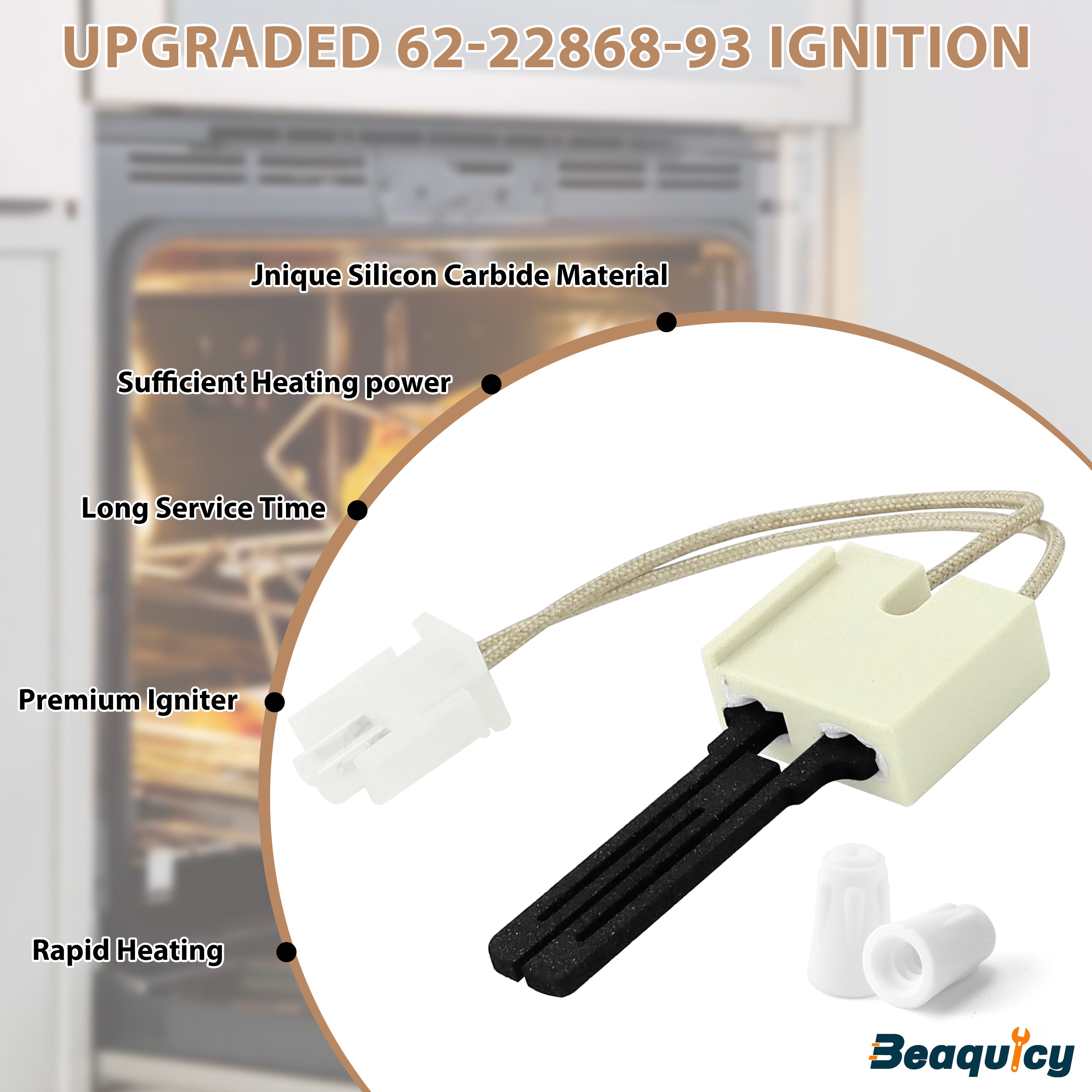 Beaquicy 62-22868-93 Furnace Ignitor Igniter Weather King 62-22868-02, 62-22868-82, 62-22868-93, 62-22441-01
