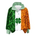 thumbnail image 3 of TaTaai Ladies St Patricks Print Blouse Long Sleeve Button Down Shirt Color Block Striped Collar Casual Top Loose Fit Gift, 3 of 6