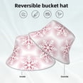 thumbnail image 5 of Daiia Christmas Snowflakes Pattern Bucket Hat - Trendy Cotton Sun Hat for Beach, Golf, Fishing - Fun Outdoor Vacation Boonie for Men and Women, 5 of 9