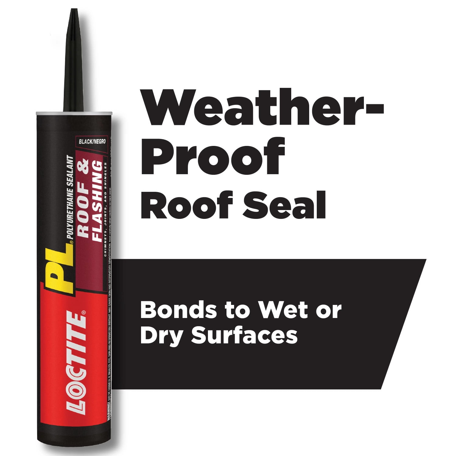 (2 pack) Loctite Pl Polyurethane Sealant Roof and Flashing, Pack of 1, Black 10 fl oz Cartridge