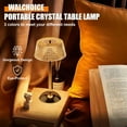 thumbnail image 2 of Walchoice Cordless Crystal Table Lamp, 3 Colors Dimmable LED Desk Lamp, Rechargeable Touch Lamp , Portable Night Light for Bedroom Living Room Restaurant Kitchen, Gold, 2 of 7