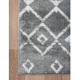 thumbnail image 5 of 5' x 8' Gray and Ivory Geometric Rectangular Area Throw Rug, 5 of 10