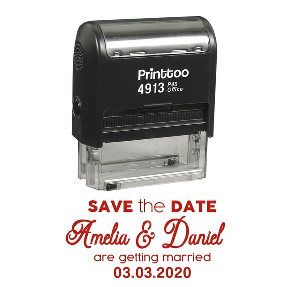 Custom Self Inking Monogram Stamp Custom Signature Logo Stamper Proposal Gift Idea-HE