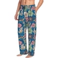 thumbnail image 2 of Yiaed Colorful Flowers Print Men's Lounge Pants, Loose PJ Bottoms, Long Pajama Pants for Men-X-Large, 2 of 5