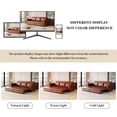 thumbnail image 3 of ChenyueFurn Traditional Faux Leather Nailhead Trim Sleeper Sofa, Light Brown, 3 of 18