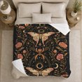 thumbnail image 5 of Mystical Celestial Moth, Mystical Celestial Art Scene, Warm Flannel Blanket for Sunroom and Reading Nook, Celestial Art Lovers Thanksgiving Gift, Celestial Home Decor, 5 of 9