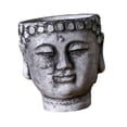 thumbnail image 3 of Maceta con cabeza de Buda, maceta de cemento, adorno de escritorio, escultura de Buda decorativa Gris, 3 of 9