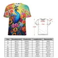thumbnail image 2 of Pavos Reales Y Flores T-Shirts Casual T-Shirt Short Sleeve Women Trendy Tshirt Beach Custom Tops, 2 of 5