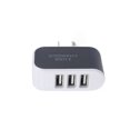 thumbnail image 3 of Sidaley Adaptador de de CA de viaje para el hogar con puerto USB Triple de 3 puertos, enchufe europeo, de teléfono móvil, Type3 NO3, 3 of 6