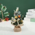 thumbnail image 4 of Mini  Tree Christmas Decoration 8*2in Tabletop Ornament Plastic Durabl Natural Lifelike Christmas Tree, 4 of 11