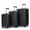 DARK GRAY, variant on Luggage Sets Hardside 3 Piece, Hardshell Suitcase with Lightweight Durable Spinner Wheels,Black
