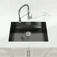 thumbnail image 5 of Acpouw Stainless Steel Kitchen Sink, 30″x19″ Single Bowl, Undermount HandmadeSink in Black, with US Standard Drain and Hook, SS-BL-05, 5 of 6