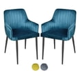 thumbnail image 1 of Set 2 Sillas Sillones Comedor Tapizado Terciopelo Modernos, 1 of 5