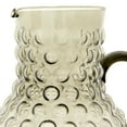 thumbnail image 6 of Large Transparent Smoke Gray Hobnail Glass Pitcher, 6 of 11