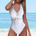 thumbnail image 2 of Pxiakgy one piece swimsuit women Women Mesh Swimsuit Push Up High Waisted Bathing Suit swim suits for women White + S, 2 of 7