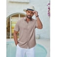 thumbnail image 6 of COOFANDY Men' Button Down Shirts Short Sleeve Casual Summer Shirts Beach Wedding Shirt, 6 of 6