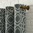 thumbnail image 2 of Sun Zero Barnett Trellis Blackout Grommet Curtain Panel, 40"X63", Gray, 2 of 9