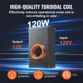 thumbnail image 4 of 120W Low Voltage Landscape Transformer with Timer and Photocell Sensor, Waterproof Landscape Lighting Transformer, 120V AC to 12V AC for Outdoor, Spotlight, Pathway Light, Pool light, ETL, 4 of 11