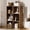 6 Cube-retro Brown, variant on Wood Cube Storage Organizer with Open Back and Removable Back Panels, 11In White Cube Storage Bookshelf, Cubicle Shelf Bookcase for Home Office Bedroom Living Room, Vertical or Horizontal