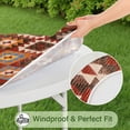 thumbnail image 5 of Elasticized Round Tablecloth Bohemian Floral Pattern, Secure Fit for 52-56 Inch Tables, Vibrant Table Cover for Indoor Outdoor Use, 5 of 7