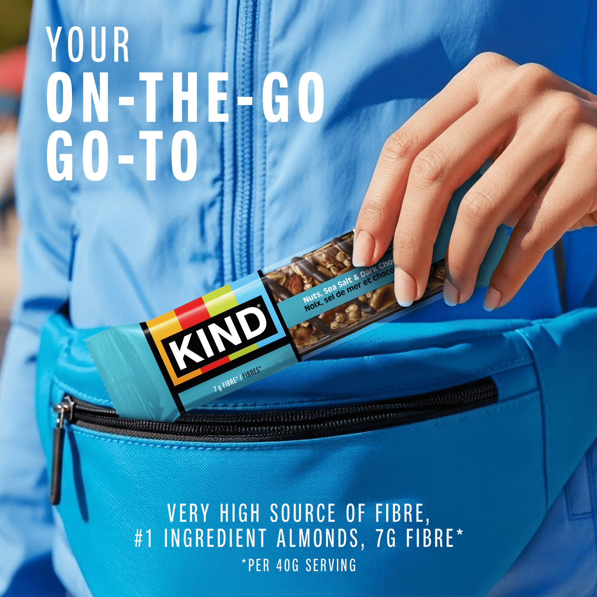 KIND Nuts Sea Salt & Dark Chocolate Bar, 40g, 12 Bars