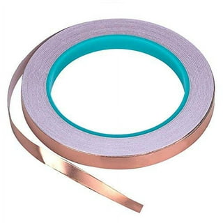 Copper Foil Tape with Double-Sided - EMI Shielding,Stained Glass,Soldering,Electrical  Repairs,0.25 Inch,4Pcs 