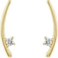 thumbnail image 2 of FB Jewels 14K Yellow Gold 1/8 CTW Diamond Ear Climber Earringss, 2 of 2
