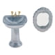 thumbnail image 5 of Set de baño Dollhouse 1:12 de de cerámica azul accesorios de muebles en miniatura de Fanmusic Set de baño Dollhouse, 5 of 6