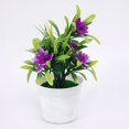 thumbnail image 3 of Small Artificial Bonsai Tabletop Home Decoration 5pcs Lotus Fake Flower, 3 of 12