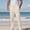 Khaki, variant on Men's Grid Pattern Lightweight Cargo Pants, Elastic Waist Drawstring, Outdoor & Beach Casual Trousers Gray S