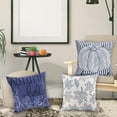 thumbnail image 5 of Hello Autumn Blue Pumpkin Maple Leaf Throw Pillow Covers 18x18 Set of 4, Fall Thanksgiving Harvest Pillows Decor Outdoor Farmhouse Seasonal Throw Cushion Case for Home Sofa Decor, 5 of 6
