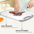 thumbnail image 7 of GPED 3-Piece Plastic Cutting Board Set, Durable Cutting Boards for Kitchen with Non Slip Handles and Juice Groove, Ideal Chopping for Meat, Vegetables and Fruits, Ideal Kitchen Gifts, Gray, 7 of 7