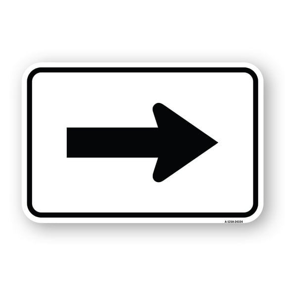 SignMission A-1218-24334 12 x 18 in. Aluminum Sign - Arrow Symbol Sign