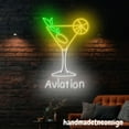thumbnail image 4 of Handmadetneonsign Aviation Neon Sign, Aviation Cocktail Wall Art, Liquor Bar Pub Wall Decor 71942, 4 of 5