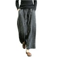 thumbnail image 5 of Aloohaidyvio Pants,Pants for Women Summer Drawstring Elastic High Waist Linen Pant Pockets Cropped Trouser, 5 of 6