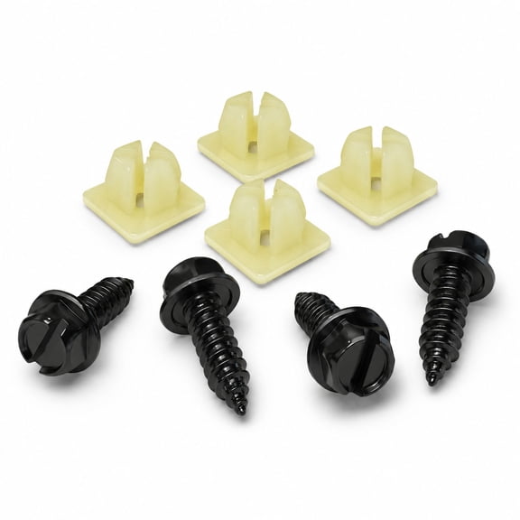 OttoSpeed OEM Style Rustproof License Plate Screw Kit, Black Stainless Steel