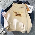 thumbnail image 3 of Sudaderas con capucha de Dachshund para mujer, Camisa con capucha de anime divertido, estilo coreano, ropa gótica, 2023, 3 of 5