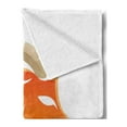 thumbnail image 2 of Zodiac Capricorn Soft Flannel Fleece Throw Blanket, Silhouette of Goat with Horns Abstract Animal Illustration, Cozy Plush for Indoor and Outdoor Use, 50" x 60", Orange Beige and White, by Ambesonne, 2 of 5