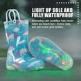 thumbnail image 2 of NORTY Toddler Girls Light-Up PVC Waterproof Rain Boots Fun Colors Patterns Easy-On Handles, 2 of 12