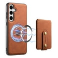 thumbnail image 5 of Dteck for MagSafe Wallet, 2 in 1 Detachable Back Phone Case for Samsung Galaxy S23, Durable PU Leather Wallet Case Cover Kickstand for Galaxy S23 Plus,Brown, 5 of 6
