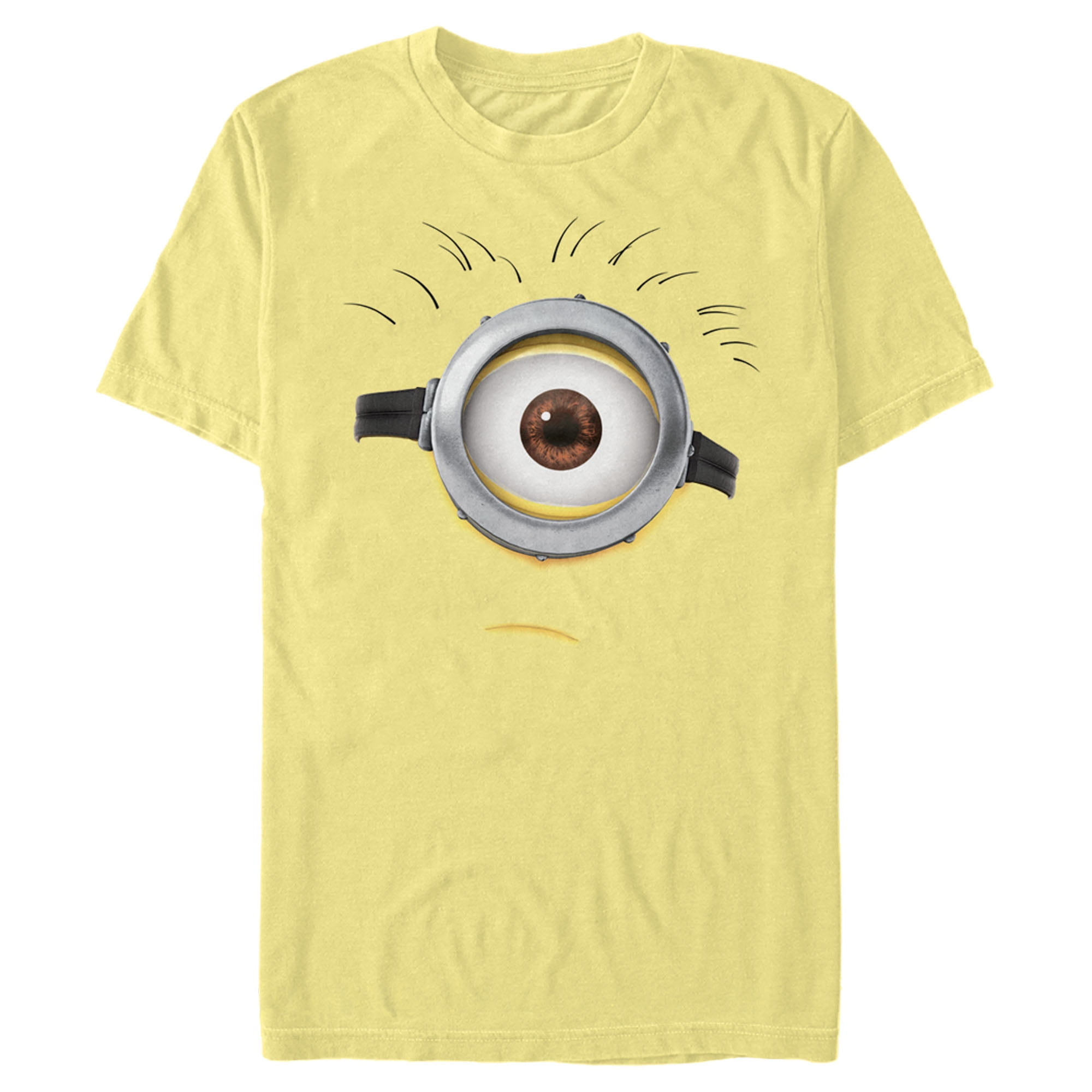 Men's Despicable Me Minions Carl Frowny Big Face  Graphic Tee Banana Small