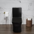 thumbnail image 2 of Concorde One Piece Square Toilet Dual Flush in Glossy Black 1.1/1.6 gpf, 2 of 13