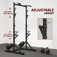 thumbnail image 4 of CoSoTower Adjustable Squat Rack, Multi-Function Bench Press Rack with Weight Plate Holders and Pull up Bar, Black, 4 of 7
