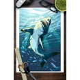 thumbnail image 3 of Stylized Great White Shark (9x12 Wall Art Print, Home Decor), 3 of 3