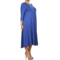 thumbnail image 3 of MOA USA Women's PLUS trendy style, solid, 3/4 sleeve dress., 3 of 4