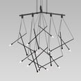 thumbnail image 3 of Sonneman Sls1165 Suspenders 15 Light 32" Wide Led Chandelier - Black, 3 of 3