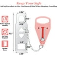 thumbnail image 3 of Portable Door Lock Home Security Door Locker Travel Lockdown Locks for Additional Safety and Privacy Perfect for Traveling Hotel Home Apartment College-Pink(1 Pack), 3 of 10