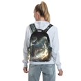 thumbnail image 5 of Yiaed Space White Horse Print Lightweight Backpack Travel Backpacks Hiking Daypack for Women Men, 5 of 5