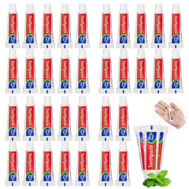 Pasta de dientes HAIFOTRVA 50 tubos de viaje a granel, tamaño 5 g, color menta